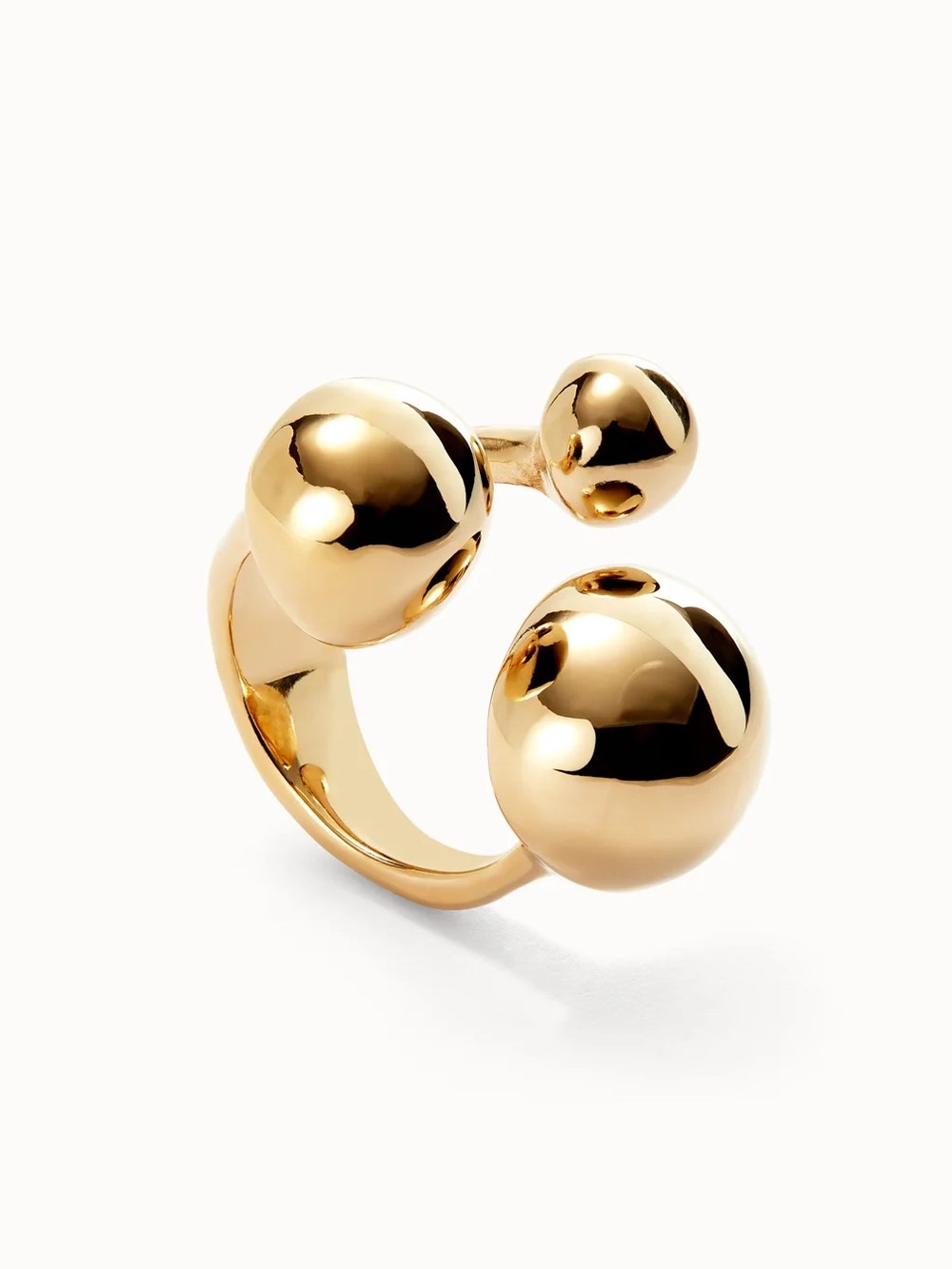 UNO de 50 Gold Bubble Open Ring